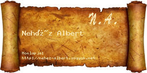 Nehéz Albert névjegykártya
