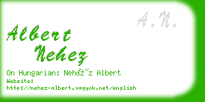 albert nehez business card